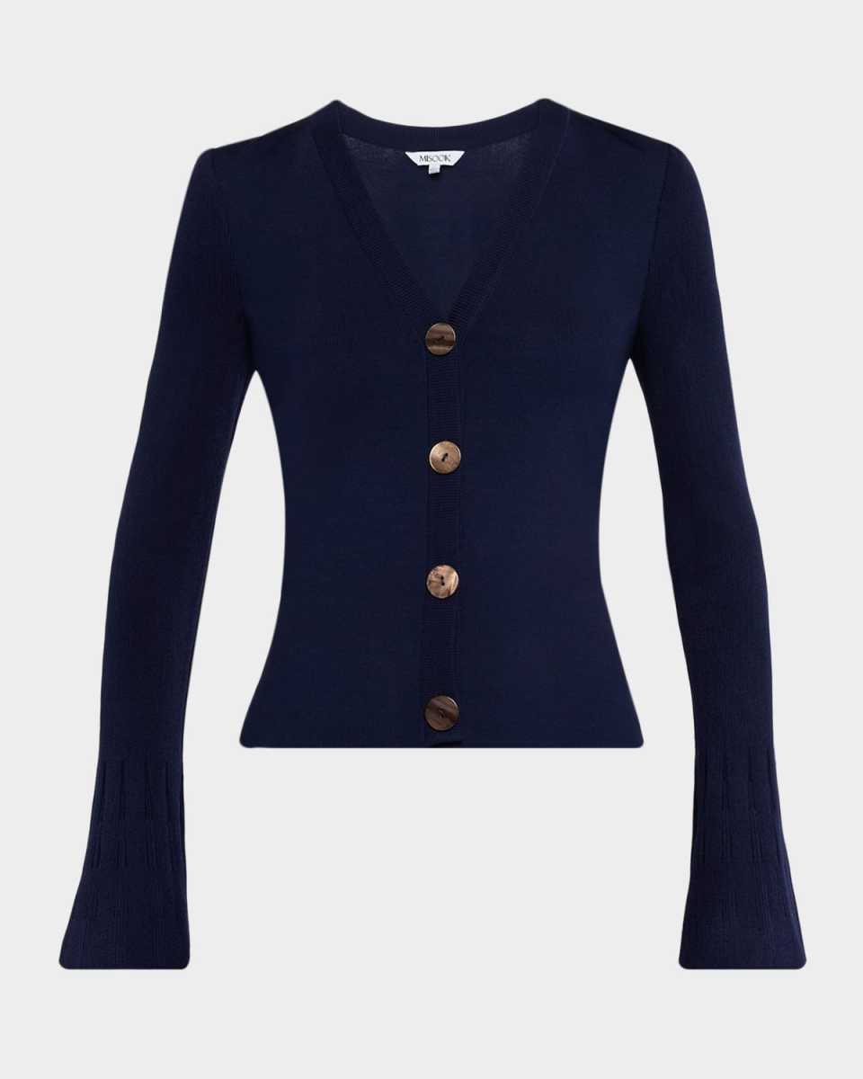 x Lani Lynn Bell-Sleeve Knit Cardigan